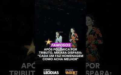 APÓS POLÊMICA POR TRIBUTO, MAIARA DISPARA: “CADA UM FAZ HOMENAGEM COMO ACHA MELHOR”